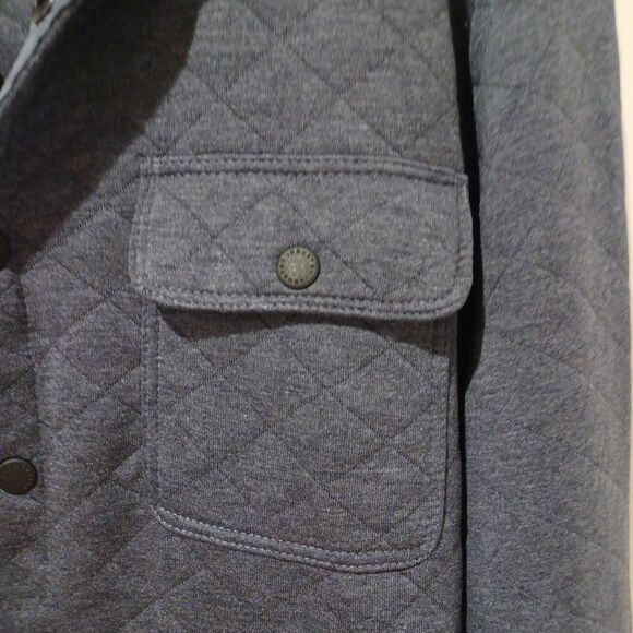 NWT Industry Republic Men's Gray Long Sleeve Snap Front Quilted Jacket Size XL - Picture 2 of 8